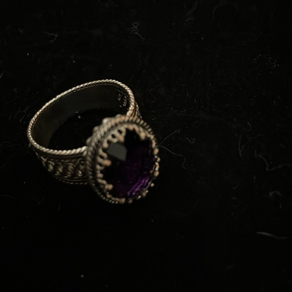 Amethyst and sterling silver ring - Picture 5 of 6